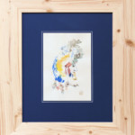 Eitempera, Aquarellfarbe, Bunt- und Aquarellstift auf Papier, im Tomzig-Reformrahmen 59,5x67,7cm; in Privatbesitz in Dresden