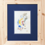 Eitempera, Aquarellfarbe, Bunt- und Aquarellstift auf Papier, im Tomzig-Reformrahmen 59,5x67,7cm; in Privatbesitz in Dresden