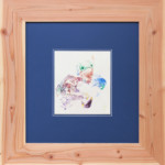 Eitempera, Aquarellfarbe, Bunt- und Aquarellstift auf Papier, im Tomzig-Reformrahmen 62,2x65,4cm