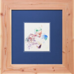 Eitempera, Aquarellfarbe, Bunt- und Aquarellstift auf Papier, im Tomzig-Reformrahmen 62,2x65,4cm