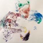 Eitempera, Aquarellfarbe, Bunt- und Aquarellstift auf Papier 29,5x21cm