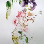 Eitempera, Aquarellfarbe, Bunt- und Aquarellstift auf Aquarellpapier 18x29,8cm (im Besitz des Ehemannes der Künstlerin)