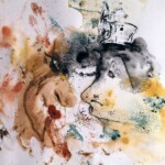 Eitempera, Aquarellfarbe, Bunt- und Aquarellstift auf Papier, (Ausschnitt), in Privatbesitz in Dresden